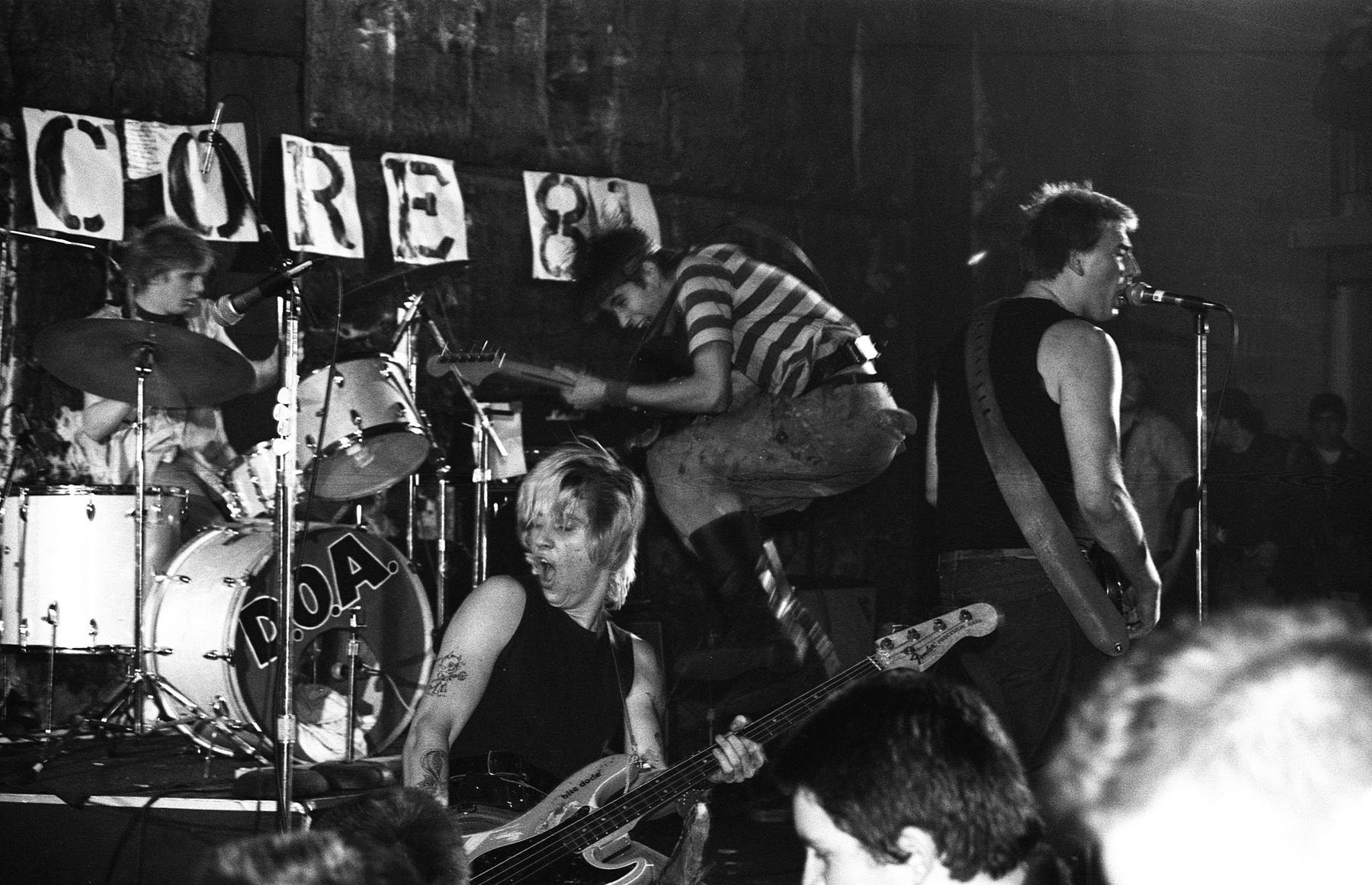 D.O.A. performing onstage with Randy Rampage.